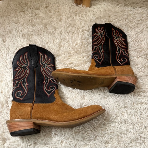 FENOGLIO BOOT CO. Rust Roughout Boots in brown size 10.5 - Picture 4 of 10